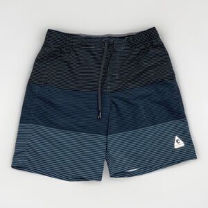 GERRY Men’s Size Large Blue Stripe Swim Shorts Trunks Swimsuit Shorts Lining